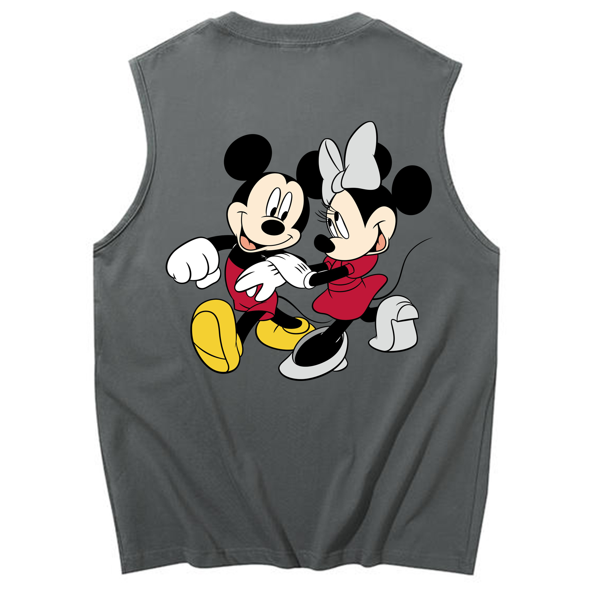 ミッキーマウス Mickey Mouse コットン100％タンクトップ（背面プリント）